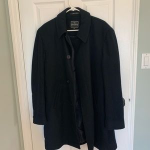 Men’s wool coat black/navy size M